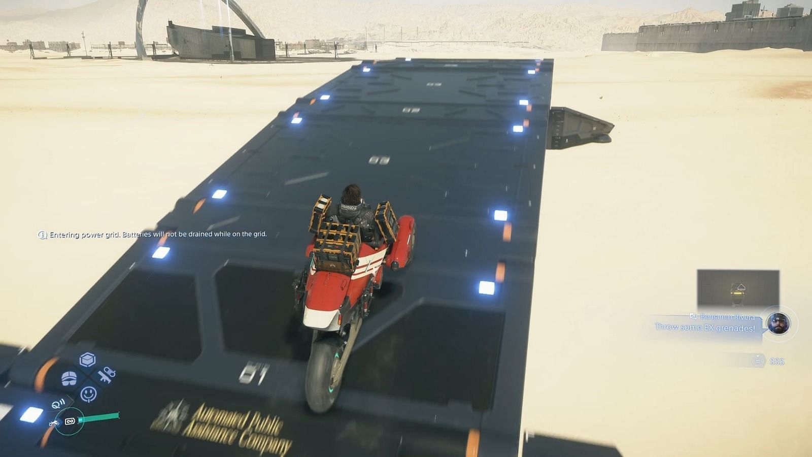 Using a bridge to traverse (Image via Kojima Productions)